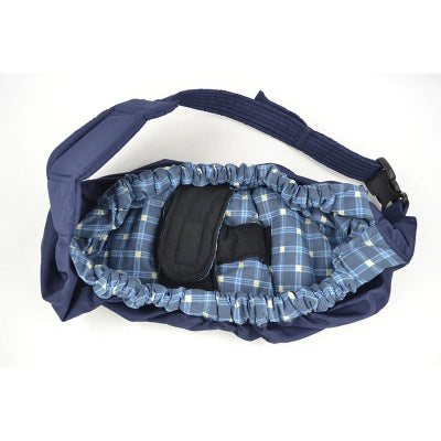 écharpe de portage carreau bleu