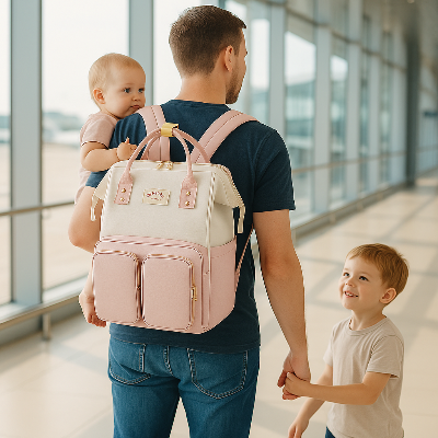 papa sac a langer enfant aeroport