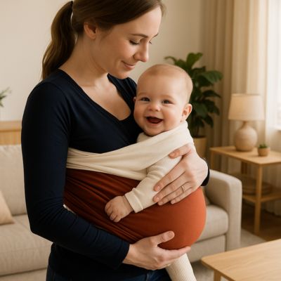 écharpe de portage coton enfant rit fort