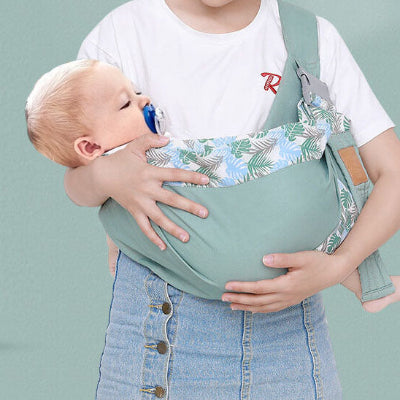 écharpe de portage tetine bouche bebe