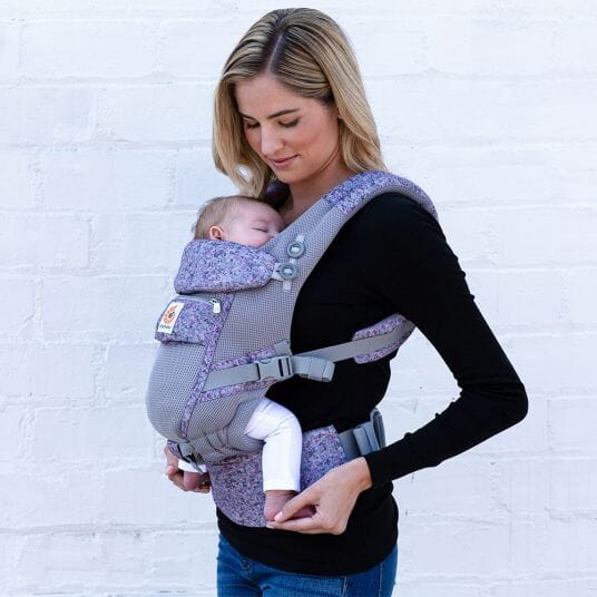 Porte Bébé - BreathBabyBag™ - Mauve Lavande - Petit Promeneur