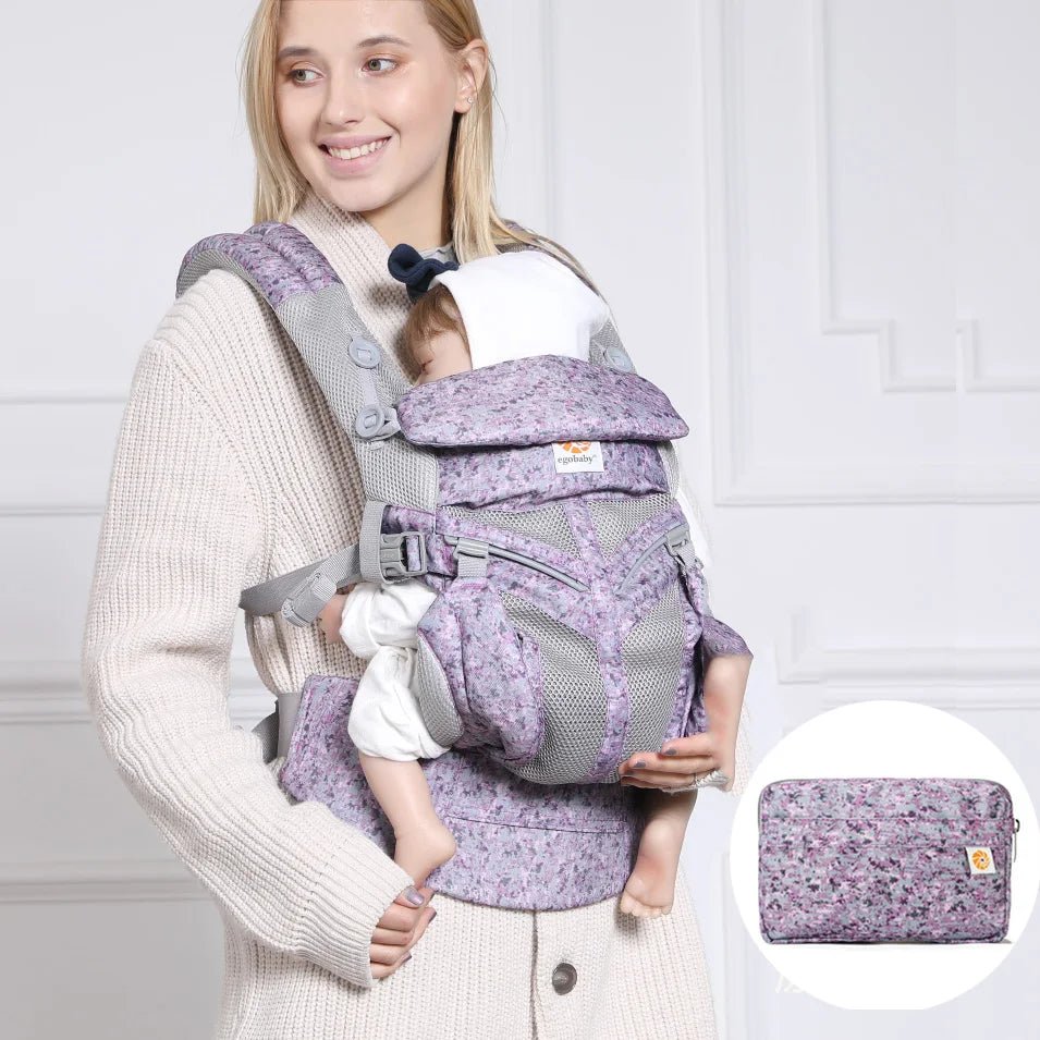 Porte Bébé - BreathBabyBag™ - Mauve Lavande - Petit Promeneur