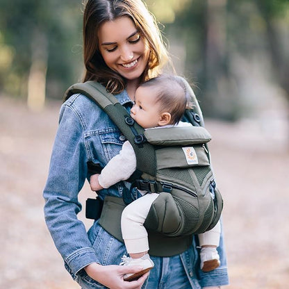Porte Bébé - BreathBabyBag™ - Vert Olive - Petit Promeneur