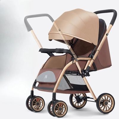 poussette canne moderne marron