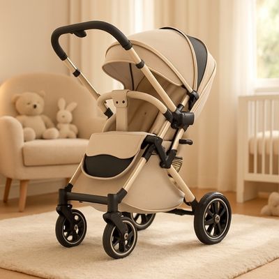 poussette compacte dans salon