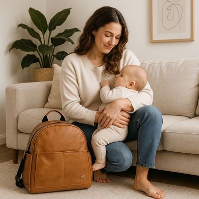 sac à dos à langer maman câline bébé