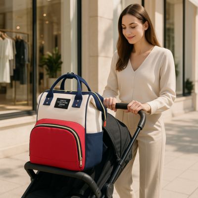sac à langer sur poussette bébé